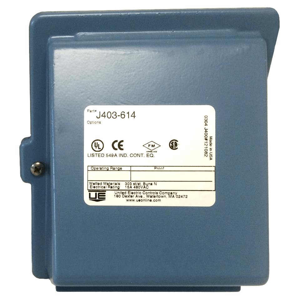 United Electric Pressure Switch, 400 Series Type H400 Models 550 to 555